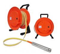 Portable Submersible Deep Well Level Gauge Steel Ruler Borehole Water Level With Peak Display, Indicator Light, Dip Meter 10M 20M 30M 50M 100M 150M 200M 300M,for Wells, Reservoirs(10M)