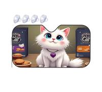 Portable Sun Shade Cat Treats And Cookies: A Sweet Delight For Furry Friends Car Windshield Sunshade Car Shade Sun Shade For Car Windshield(70x130cm)