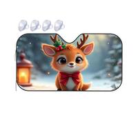 Portable Sun Shade Christmas Deer In Winter Wonderland Car Windshield Sunshade Car Shade Sun Shade For Car Windshield(70x130cm)