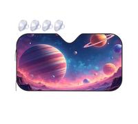 Portable Sun Shade Colorful Planets In The Alien Sky Car Windshield Sunshade Car Shade Sun Shade For Car Windshield(76x140cm)