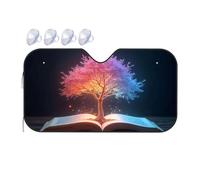 Portable Sun Shade Tree Of Knowledge: Illuminating The Pages Car Windshield Sunshade Car Shade Sun Shade For Car Windshield(76x140cm)