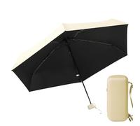 Portable Sun Shade Umbrella, Sun Umbrella Uv Protection,Upf 50+ Small Travel Umbrella - Waterproof Outdoor Sun Rain Protection Umbrella, 35 Portable Open Diameter Parasol for Girls Women, yeollow, se
