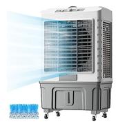 Portable Swamp Cooler, Industrial Air Conditioner Fan with 3 Speeds, 120° Oscillation, High Air Volume, Ideal for Indoor & Outdoor Use (102x60x42cm)