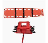 Portable Swimming Pool Rescue Stretcher with Neck Brace & Head Bed, 185x45cm Spine Board Immobilization, Adjustable Straps for Emergency Response