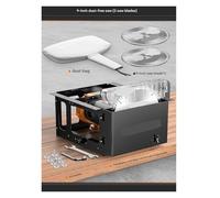 Portable Table Saw, Dust Free Saw Woodworking Push Table Multifunctional Integrated Machine Precision Inverted Cutting,for DIY Furniture Making Woodworking(9inch 2saw)