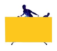 Portable Table Tennis Baffles, 4PCS Movable Obstacle Blocks, Temporary Court Partition Screens for Schools & Stadiums, Size: 140x75CM, Enhance Game Environment