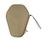 Portable Table Tennis Racket Bag with Zipper, EVA Protection, Professional Racket Bag for Storage And Training, light brown, 28.5cmx20.5cm