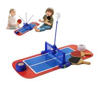 Portable Table Tennis Set, Table Ball Game Set, Parent Child Interaction Fun for Indoor Outdoor Hand Eye Coordination Children Game Boy Girl Skills Developing