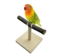 Portable Tabletop Bird Perch, Parrot Training Stand, Natural Wood Bird Play Stands for Parakeets Conures Finches Lovebirds or Cockatiels