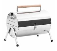 Portable Tabletop Charcoal BBQ Grill Stainless Steel Double Grid Picnic vidaXL