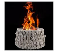 Portable Tabletop Fireplace, Indoor Table Top Fire Pit, Portable Tree Stump Smores Maker, Smokeless & Odorless Firepit Bowl for Camping,Grey