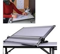 Portable Tabletop Workspace, A2 Drafting Board, Drafting Board Architectural Parallel Motion Bar with 4 Stainless Steel Strips for Fixing The Drawings, 6-Level Tilt Angle, for Drawing.(60x45CM)