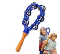 Portable Tambourine with Double Metal Jingles, Portable Musical Instrument Tambourine | Safe Musical Tambourine, Waterproof and Rustproof Musical Instrument for PE Enthusiasts