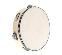 Portable Tambourine with Metal Bells Percussion Instrument for Early Education Gift Musical Toy Students Parties Dance and Concerts
