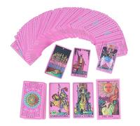 Portable Tarot Deck, Beginner Card Game, Compact Tarot Set with Instruction Guide, Leisure Tarots Cards for Home Camping, Card Deck with Colorful Design, Tarots Cards for Festival Events