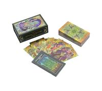 Portable Tarot Deck, Illustrated Card Game, Divination Game with Mystic Artwork Design, Fortune Telling Cards with Compact Storage, Home Office Travel Basics, Nights Social Interaction Camping Use