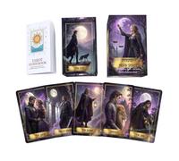 Portable Tarot Deck, Purple Moon Theme with Family Night Cards for Events