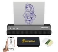 Portable Tattoo Stencil Printer Thermal Printer Machine Kit for Tattoos Bluetooth Thermal Printer Wireless Compatible with Smartphone & Pc for Tattoo Artists & Beginners