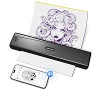 Portable Tattoo Stencil Printer, Wireless Thermal Tattoo Printer, Tattoo Transfer Machine for Tattoo Beginners and Artists, Tattoo Printer with 10pcs Paper, Compatible with Smartphone PC
