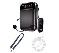 Portable Teacher Voice Amplifier, 5.0, 12-Hour Battery, 1000 Sq. Ft. Coverage, Black/Gold