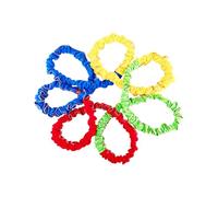 Portable Teamworks Exercise Bands Cooperative Stretchy Tear Resistant Fleece For Group Activity Integrations Dynamic Movement Large Stretchy