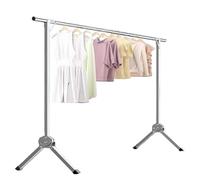Portable Telescopic Clothes Drying Rack - Adjustable Foldable Laundry Hanger for Indoor/Outdoor Use, Travel, Space-Saving Design for Bedroom, Balcony, and Laundry Room