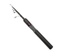 Portable Telescopic Fishing Rod 1.5m 1.65m Ultralight Abs Construction With Smooth Line Guides And Non Slip Handle For Outdoor Angling Black(1.5M)