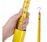 Portable Telescoping Height Measuring Stick - Heavy-Duty Insulated Survey Rods for Forestry & Outdoor Use Accurate Vertical Measurement Tool (2-Pack Yellow 39.4ft/12m)