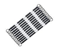 Portable Telescoping Traffic Cone Barrier Bar, Lightweight Expandable PVC Safety Barrier Cone Bar for Road Work/Parking Lots/Crosswalks/Driveway/Hazardous Areas(White and Black,10pcs)