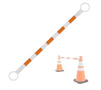 Portable Telescoping Traffic Cone Barrier Bar, Lightweight Expandable PVC Safety Barrier Cone Bar for Road Work/Parking Lots/Crosswalks/Driveway/Hazardous Areas(Orange and White,1pc)