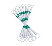 Portable Telescoping Traffic Cone Barrier Bar, Lightweight Expandable PVC Safety Barrier Cone Bar for Road Work/Parking Lots/Crosswalks/Driveway/Hazardous Areas(Green and White,8pcs)