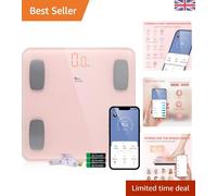Smart Body Fat Scales, himaly Digital Weight Bathroom Scales Bluetooth Weighing Scale for Body Weight, Analyzer Smart App Body Composition with BMI, Muscle Mass Track for Fitness, Weight Loss
