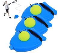 Portable Tennis Trainer,Tennis Baseboard with Cord Tennis-Trainer, Elastic Rope Training Tool Training Device Swing Precision Aid System (3Pcs)