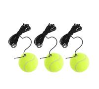 Portable Tennis Training Balls with String 3 Pcs Chemical Fiber for Beginners, Versatile Compatibility and Sturdy Practice Equipment for Solo Practice Sessions