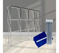 Portable Tension Backdrop Frame for Trade Shows, Pop Up Display Booth with Carry Bag, 10ft x 12.5ft Fabric Exhibit Stand, Easy Setup Advertising Banner Truss