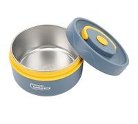 Portable Thermal Cooking Pot 420ml Heat Retaining Crock Pot Stainless Steel Double Layer Portable Round Form Thermal Lunch Container