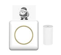 Portable Thermal Photo Printer 203DPI Wireless for DIY Stickers, Labels, Receipts, Journals, Notes, and Craft Projects with 1 Roll Thermal Paper