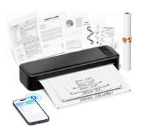 Thermal Portable Printer A4 Wireless Bluetooth Small Mobile Compatible with Apple iPad iPhone Android Laptop, 2600 mAh Small Printer for 216/210/110/80/53mm Thermal Paper, Travel, Office, School