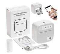 Portable Thermal Printer Label Maker Mini Printers with 1 Roll Paper