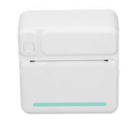 Portable Thermal Printer, Mini Printer, Accurate Recognition, 200dpi Resolution, Multifunctional with 1 Roll Journal Paper (White Green)