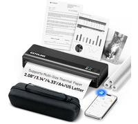 Portable Thermal Printer, Mini Printer, Small Bluetooth Inkless Printers with 2600mAh, Support 8.5" X 11" Letter & A4 Thermal Paper, Compatible with Phone Laptop for Business, Logistics, Home, Office