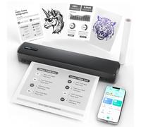 Portable Thermal Printer Tattoo Stencil - Bluetooth wireless transfer machine supports A4 A5 sizes of 8.5 x 11 letters - perfect for business tattooists, home travel, office