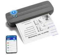 Portable Thermal Printer, Wireless Bluetooth Printer Support US Letter/A4/A5/4in/3in/2in Thermal Paper, Inkless Printer Compatible with iOS, Android & Laptop for Travel, Office, School, Vehicle