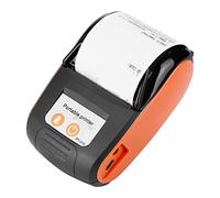 Portable Thermal Receipt Printer, 58mm Wireless Invoice Printer for Labels, Receipts, Barcodes, Labels and Bracelets, Bluetooth 4.0, Compatible with Android, IOS and (Orange)