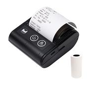 Portable Thermal Receipt Printer USB BT Connection High Speed with 1 Roll Paper Inside Compatible iOS Android Windows for Restaurant Sales Retail Shop