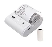 Portable Thermal Receipt Printer USB BT Connection High Speed with 1 Roll Paper Inside Compatible iOS Android Windows for Restaurant Sales Retail Shop