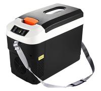 Portable Thermoelectric Cooler Heat/Cold Fridge 12L Portable Refrigerator for Truck Car Camping Beach Mountain Travel Connections 12V/24V&220V (Color : Black)