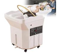 Portable Thermostatic Head Spa Equipment Water Circulation Shampoo Basin with 60l Water Tank, 180° Arc Design for Salon, Barber, Home Use