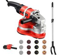 Portable Three-Head Wall Floor Sander, 2800W Concrete Grinder Set, Cement Wall and Ground Grinder, Concrete Floor Grinder, Polishing Machine with Elongated Telescopic Rod