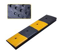 Portable Threshold Ramp 1-10Cm Rise Non-Slip Solid Rubber Wheelchair Ramp, Capacity 8000Kg, Curb Ramp for Indoor or Outdoor, Doorways, Sidewalk, Wheelchair, Car, Truck, Bike, Scooter, Wheels(100*15*5C